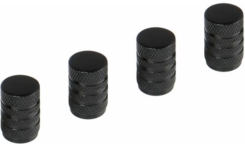 Колпачки на шинный вентиль K-2, черные, металл, 4 шт. AIRLINE, арт. AVC11