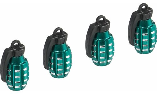 Колпачки на шинный вентиль K-5, зеленые, металл, 4 шт. AIRLINE, арт. AVC26