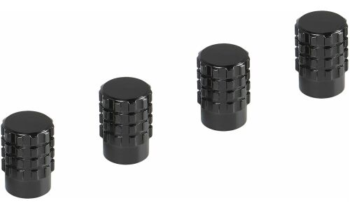 Колпачки на шинный вентиль K-7, черные, металл, 4 шт. AIRLINE, арт. AVC30