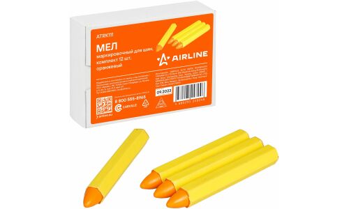 Мел маркировочный для шин, комплект 12 шт, оранжевый AIRLINE, арт. ATRK111