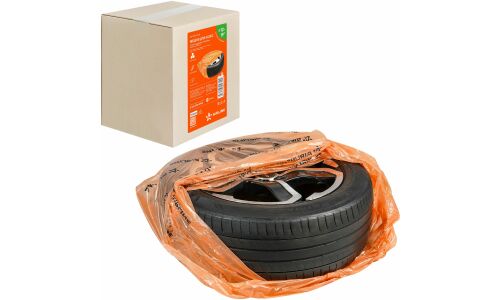 Мешки для колес R12-19, комплект 100 шт, размер 105x105, оранж. AIRLINE, арт. AO-PWC-15-05
