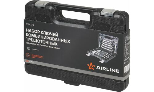 Ключ комбинированный Airline PRO, от 8 до 19мм, с трещоткой, арт. ATAL012