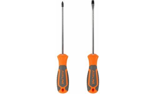 Набор отвёрток Airline, шлицевая (SL5) и крестовая (PH1), стержень 125мм, 2 предмета, арт. ATAU010