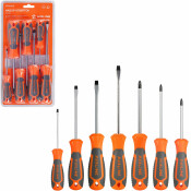 Набор отвёрток Airline, шлицевые (SL3, SL5, SL6) и крестовые (PH0, PH1, PH2), 7 предметов, арт. ATAU005