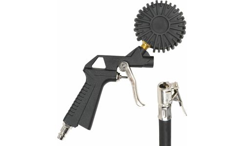 Пистолет для накачки шин Airline ПШ1, с аналоговым манометром до 12атм, штуцер 1/4", арт. ATBU032