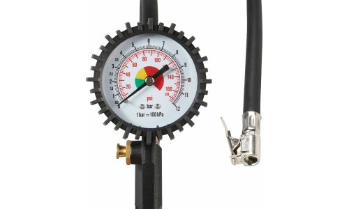 Пистолет для накачки шин Airline ПШ6, с аналоговым манометром до 12атм, штуцер 1/4", арт. ATBU037