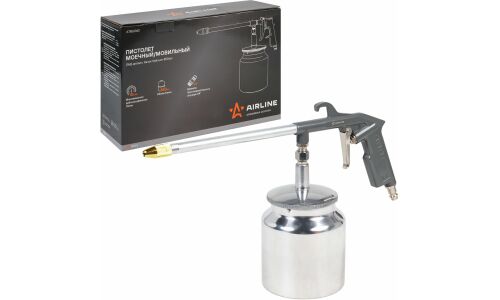 Пистолет моечный/мовильный ПМ6 металл. бачок байонет 850мл PRO AIRLINE, арт. ATBU062