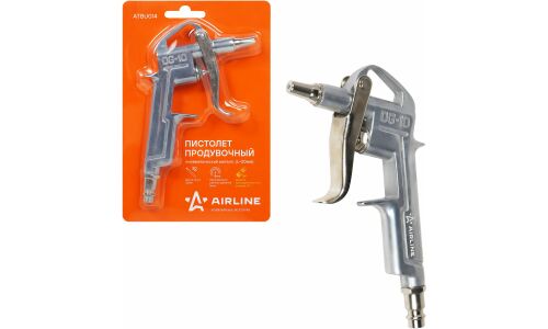 Пистолет продувочный пневматический металл. (L=20мм) AIRLINE, арт. ATBU014