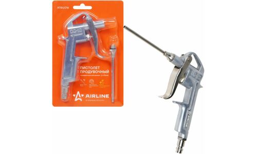 Пистолет продувочный пневматический металл. (L=95мм) AIRLINE, арт. ATBU016