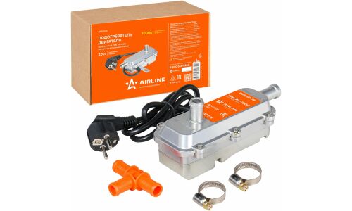 Предпусковой подогреватель двигателя электрический Airline УРАГАН-1000, с насосом, 220В, 1кВт, арт. AEAY008