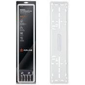 Рамка под номерной знак PRO, силиконовая с металл.основой, 1 шт., крепл., белая AIRLINE, арт. ADFC035