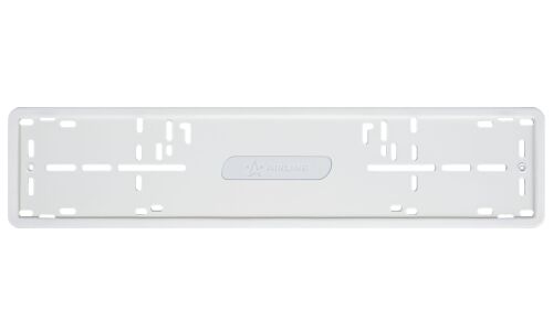 Рамка под номерной знак PRO, силиконовая с металл.основой, 1 шт., крепл., белая AIRLINE, арт. ADFC035