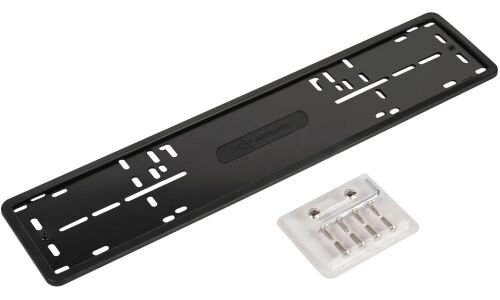 Рамка номерного знака Airline PRO, для автомобиля, прямоугольная, силикон с металлической основой, чёрная, арт. ADFC033