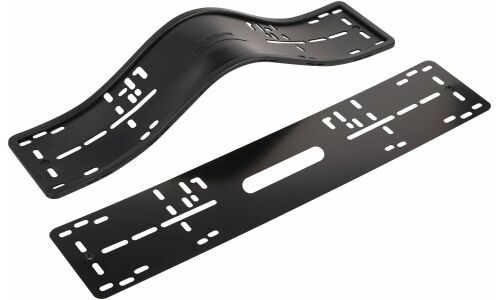 Рамка номерного знака Airline PRO, для автомобиля, прямоугольная, силикон с металлической основой, чёрная, арт. ADFC033