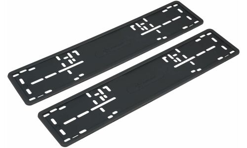 Рамка номерного знака Airline, для автомобиля, прямоугольная, силикон, чёрная, 2 шт, арт. ADFC006
