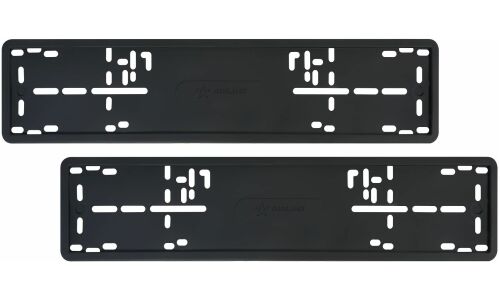 Рамка номерного знака Airline, для автомобиля, прямоугольная, силикон, чёрная, 2 шт, арт. ADFC006