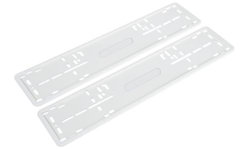 Рамка номерного знака Airline PRO, для автомобиля, прямоугольная, силикон с металлической основой, белая, 2 шт, арт. ADFC036