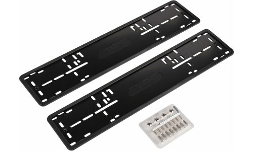 Рамки под номерной знак PRO, силиконовые с металл.основой, 2 шт., крепл., черные AIRLINE, арт. ADFC034