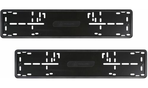 Рамки под номерной знак PRO, силиконовые с металл.основой, 2 шт., крепл., черные AIRLINE, арт. ADFC034