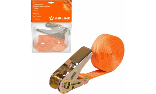 Ремень крепления груза с храповиком, кольцевой 600 кг, 3 м AIRLINE, арт. AST43