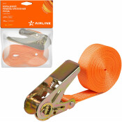 Стяжка для груза Airline, строп лента, с храповым механизмом, кольцевая, нагрузка до 600кг, размер 25мм x 6м, арт. AST45