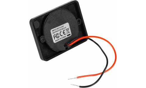 Розетка встраиваемая Airline, 12/24В, 2хUSB (3.6-6.5В/3А, 6.5-9В/2А, 9-12В/1.5А), с функцией быстрой зарядки Quick Charge 3.0, с подсветкой, арт. AEBJ211