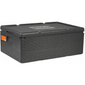 Термоконтейнер с крышкой 32 л, 600*400*240мм, ВПП, цвет черный AIRLINE, арт. ADCB017