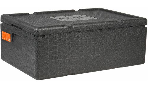 Термоконтейнер с крышкой 32 л, 600*400*240мм, ВПП, цвет черный AIRLINE, арт. ADCB017