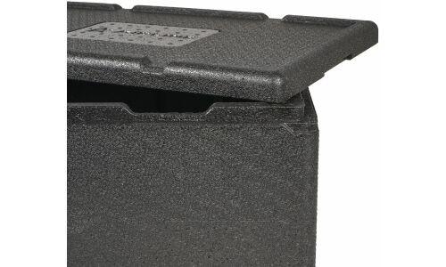 Термоконтейнер с крышкой 32 л, 600*400*240мм, ВПП, цвет черный AIRLINE, арт. ADCB017