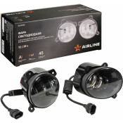Фара светодиод, регулир.свет.граница, 45Вт Бел/Жел, 105х90х105мм, кмпл 2шт. AIRLINE, арт. ALED083