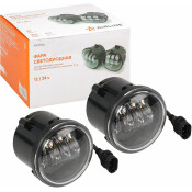 Фара светодиод, четкая свет.граница, 30Вт Бел, 90х90х75мм, кмпл. 2 шт. AIRLINE, арт. ALED088