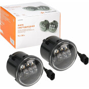 Фара светодиод, четкая свет.граница, 30Вт Бел/Жел, 90х90х75мм, кмпл. 2 шт. AIRLINE, арт. ALED089