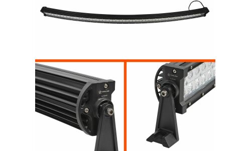 Фара (балка) светодиодная двухрядная изогнутая 100LED, комбинированный свет, 300Вт, 1323х78х60мм, 12/24В AIRLINE, арт. ALED059