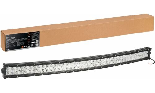 Фара (балка) светодиодная двухрядная изогнутая 80LED, комбинированный свет, 240Вт, 1065х78х60мм, 12/24В AIRLINE, арт. ALED058