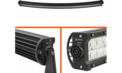 Фара (балка) светодиодная двухрядная изогнутая 80LED, комбинированный свет, 240Вт, 1065х78х60мм, 12/24В AIRLINE, арт. ALED058