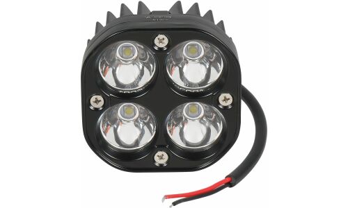 Фара светодиодная квадратная, 4 LED направленный свет, 40W (78х78х50) 12/24V AIRLINE, арт. ALED036