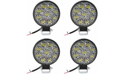 Фара светодиодная круглая, 9 LED направленный свет, 9W (83х83х22) 12V, 4шт. AIRLINE, арт. ALED033