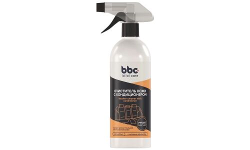 Очиститель салона BiBiCare Leather Cleaner With Conditioner, для кожи, с кондиционером, матовый эффект, бутылка с триггером 500мл, арт. 4054