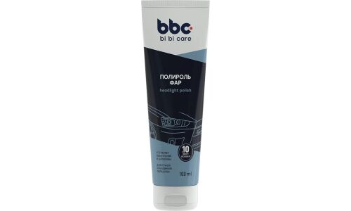 Полироль-реставратор фар BiBiCare Headlight Polish, защита пластика от УФ-лучей, туба 100мл, арт. 4051