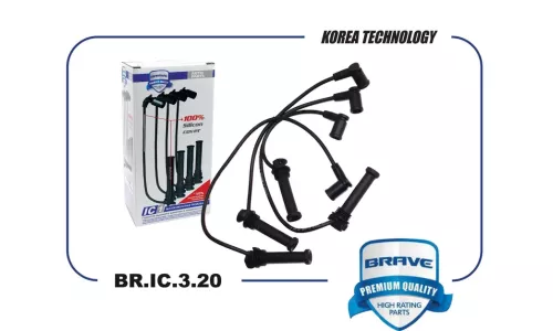 Провода высоковольтные Brave, силиконовые, арт. BR.IC.3.20
