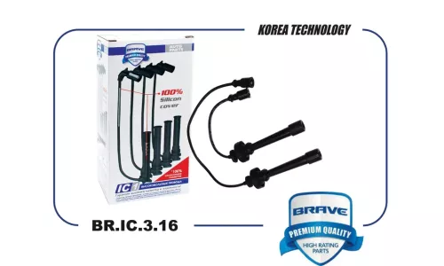 Провода высоковольтные Brave, силиконовые, арт. BR.IC.3.16