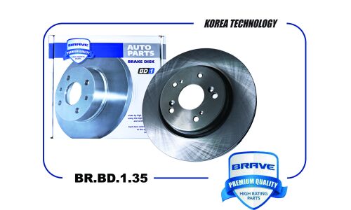 Диск тормозной Brave, передний, арт. BR.BD.1.35