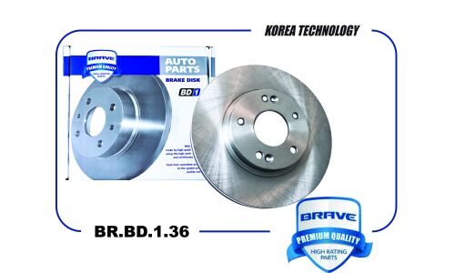 Диск тормозной Brave, передний, арт. BR.BD.1.36