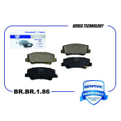 Колодки тормозные дисковые Brave, задние, комплект на ось (4 шт), арт. BR.BP.1.86
