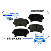 Колодки тормозные дисковые Brave, задние, комплект на ось (4 шт), арт. BR.BP.1.88