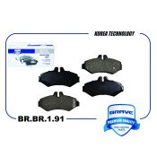 Колодки тормозные дисковые Brave, задние, комплект на ось (4 шт), арт. BR.BP.1.91