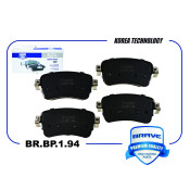 Колодки тормозные дисковые Brave, задние, комплект на ось (4 шт), арт. BR.BP.1.94