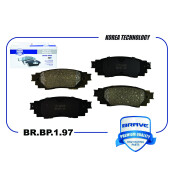Колодки тормозные дисковые Brave, задние, комплект на ось (4 шт), арт. BR.BP.1.97