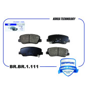 Колодки тормозные дисковые Brave, передние, комплект на ось (4 шт), арт. BR.BP.1.111