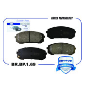 Колодки тормозные дисковые Brave, передние, комплект на ось (4 шт), арт. BR.BP.1.69